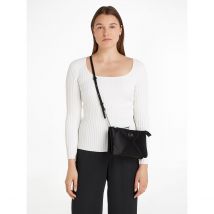 Calvin Klein Borsa Messenger Pochette, Effetto Trapuntato