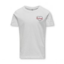 Kids Only T-shirt A Maniche Corte Bianco Bambina Taglie 7/8 anni - 120/126 cm