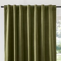 La Redoute Interieurs Tenda In Velluto Finitura Con Patte Nascoste, Velvet Verde Taglie 260 x 135 cm
