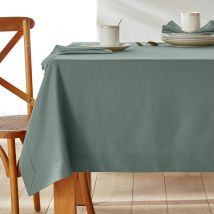 La Redoute Interieurs Tovaglia Cotone/lino Border Verde Taglie 150 x 150 cm