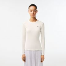 Lacoste T-shirt Slim Bianco Donna Taglie 42 (FR) - 46 (IT)