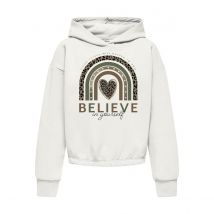 Kids Only Felpa Con Cappuccio Bianco Bambina Taglie 13/14 anni - 153/156 cm