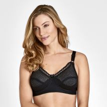 Miss Mary Of Sweden Reggiseno Senza Ferretti Cotton Dots Nero Donna Taglie 5 H