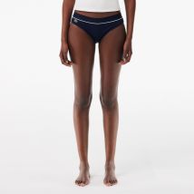 Lacoste Culotte In Cotone A Coste Blu Donna Taglie XL
