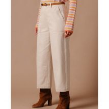 Grace And Mila Pantaloni Dritti Leopold Vita Medio Alta Beige Donna Taglie S