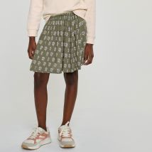 La Redoute Collections Gonna Fluida, Motivo Floreale Verde Bambina Taglie 10 anni - 138 cm