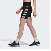 Adidas Performance Shorts Sportivo Vita Alta Essentials 3 Stripes Nero Donna Taglie XS