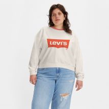 Levi’s Plus Felpa Crop, Logo Davanti Bianco Donna Taglie 52/54 (FR) - 56/58 (IT)