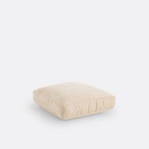 La Redoute Interieurs Cuscino Da Pavimento Velluto, Nour Beige Taglie 50 x 50 x 10 cm