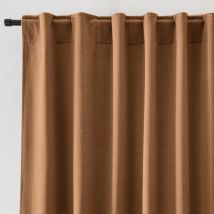 La Redoute Interieurs Tenda In Velluto Finitura Con Patte Nascoste, Velvet Marrone Taglie 260 x 135 cm