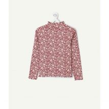 Tape A L'oeil Lupetto A Coste Con Stampa Floreale Rosso Bambina Taglie 6 anni - 114 cm