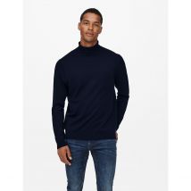Only & Sons Pull Collo A Dolcevita Wyler Blu Uomo Taglie XS