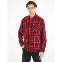 Tommy Jeans Camicia Dritta A Quadri Rosso Uomo Taglie XXL