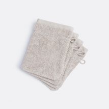 La Redoute Interieurs Confezione Da 4 Guanti Da Toilette In Spugna Bouclé, Zavara Beige Taglie 15 x 21 cm