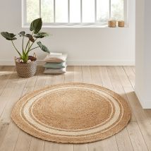 La Redoute Interieurs Tappeto Iuta Rotondo, Aftas Beige Taglie diametro 150 cm