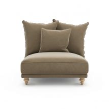 Am.pm Poltrona In Velluto, Lazare Beige Taglie 1 posto