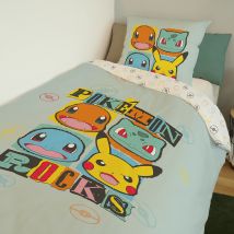 Pokemon Parure Da Letto Cotone, Pokémon Rocks Altro Taglie 140 x 200 cm