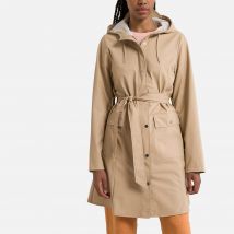 Rains Giacca Anti Vento Cerniera E Cappuccio Curve W Jacket Beige Donna Taglie M
