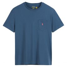 Polo Ralph Lauren T-shirt Dritta In Jersey Con Logo Ricamato Blu Uomo Taglie L