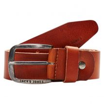 Jack & Jones Cintura In Pelle Jacpaul Marrone Uomo Taglie 95 cm