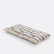 La Redoute Interieurs Materasso Da Pavimento 120 Cm Rigato, Minille Beige Taglie 120 x 60 cm