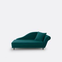 La Redoute Interieurs Chaise Longue Sinistra In Velluto Lipstick Verde Taglie meridiana sinistra