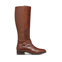 Geox Stivali Cavallerizza In Pelle Felicity, Elastico Marrone Donna Taglie 36