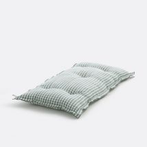 La Redoute Interieurs Materasso Da Pavimento A Quadretti, Cotone E Lino 120 Cm, Cottage Verde Taglie 120 x 60 cm