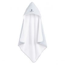 La Redoute Collections Mantella Da Bagno Bebé A Righe, Jersey E Spugna Blu Taglie 70 x 70 cm