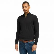 Timberland Pull Collo Con Cerniera In Cotone Regular Nero Uomo Taglie L