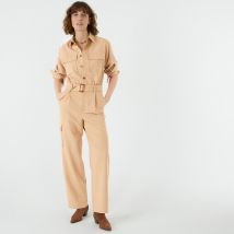 La Redoute Collections Tuta Intera, Con Cintura Beige Donna Taglie 42 (FR) - 46 (IT)