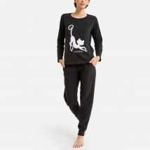 Catsline Pigiama Catsline In Micropile Nero Donna Taglie XL