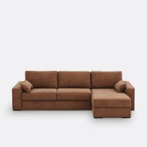 La Redoute Interieurs Divano Letto Angolare Poliestere, Bultex Cécilia Marrone Taglie angolo reversibile