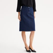 Anne Weyburn Gonna Dritta In Denim Elasticizzato, Lunghezza Media Blu Donna Taglie 42 (IT) - 38 (FR)