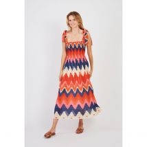 Derhy Abito Lungo Petale Marrone Donna Taglie XL