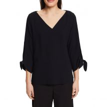 Esprit Blusa Con Scollo A V E Maniche 3/4 Nero Donna Taglie M