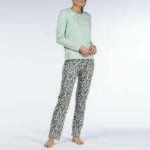 Melissa Brown Pigiama Con Maniche Lunghe In Cotone Verde Donna Taglie L
