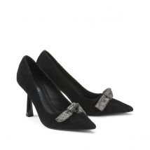 Maison Minelli Decolleté Gioiello In Pelle Jiney, Tacco A Spillo Nero Donna Taglie 40