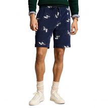 Polo Ralph Lauren Shorts Dritto In Spugna Con Motivi Blu Uomo Taglie L