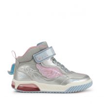 Geox Baskets Traspiranti Con Led Inek Argento Bambina Taglie 37