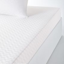 La Redoute Interieurs Lenzuolo Con Angoli In Satin Di Cotone Spigato Balza 30 Cm Bianco Taglie 90 x 190 cm