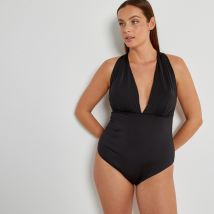 La Redoute Collections Plus Costume Intero Forma Foulard Nero Donna Taglie 42 (FR) - 46 (IT)