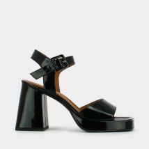 Jonak Sandali Con Tacco Divina, Plateau Nero Donna Taglie 38