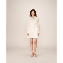 GRACE & MILA Chemisier Corto Ricamato Maniche Lunghe Praline
