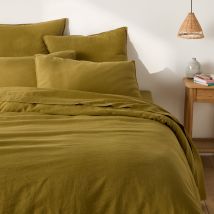 La Redoute Interieurs Copripiumone In Cotone/lino Lavato, Marnie Verde Taglie 240 x 220 cm