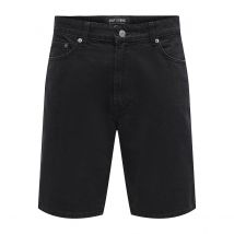 Only & Sons Shorts In Denim Nero Uomo Taglie M