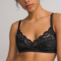La Redoute Collections Reggiseno Senza Ferretti In Pizzo Anthea Nero Donna Taglie 4 D