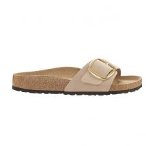 Birkenstock Sabot In Nabuck Maxi Fibbia Madrid Beige Donna Taglie 38