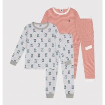 Petit Bateau Confezione Da 2 Pigiami Lunghi Blu Bambina Taglie 3 anni - 94 cm