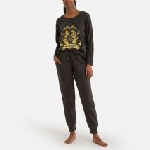 Harry Potter Pigiama Lungo In Micropile Harry Potter Nero Donna Taglie S